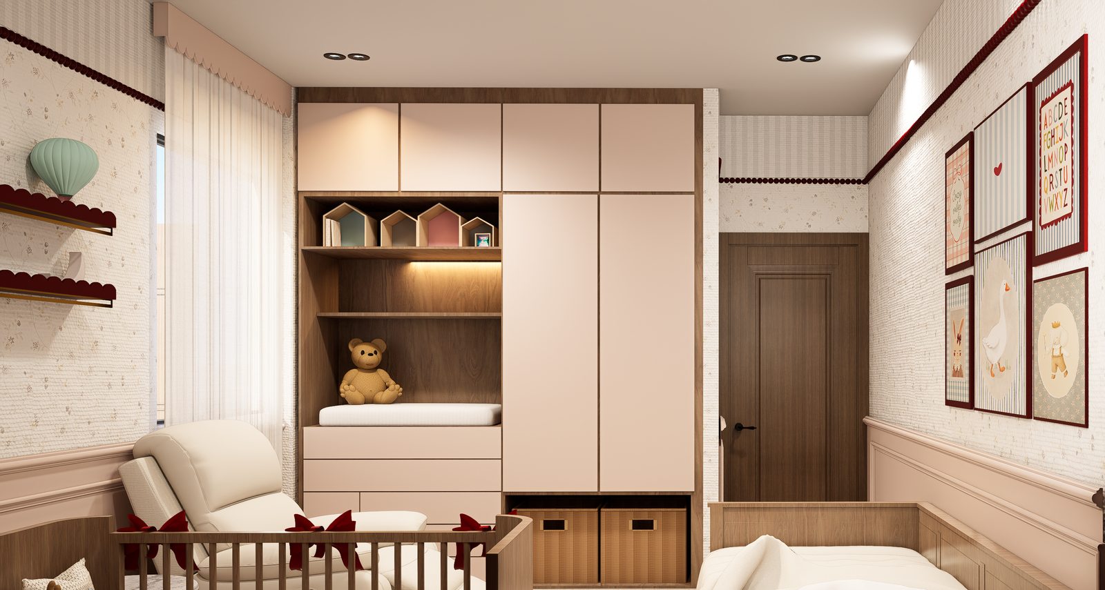 Render de sala del Proyecto FA por A. Guzman Studio