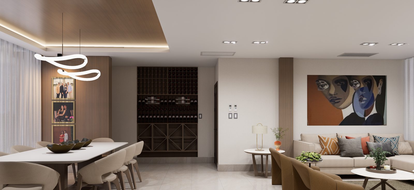 Comedor con mesa y sillas por A. Guzman Studio