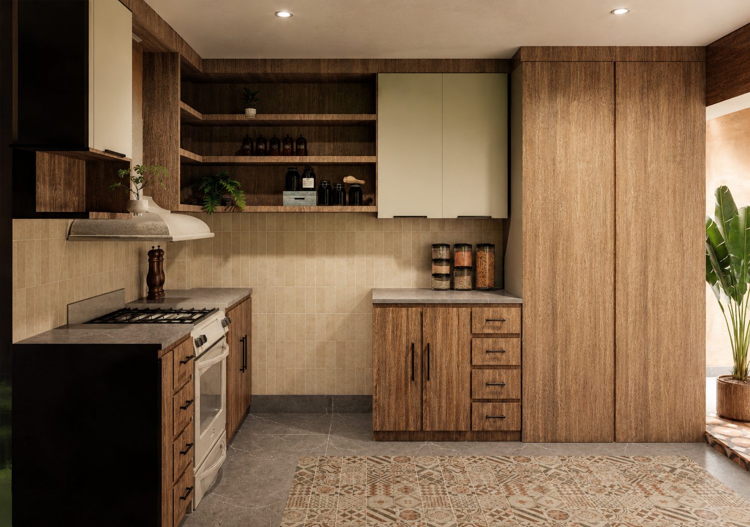 Cocina y office de la hacienda por A. Guzman Studio