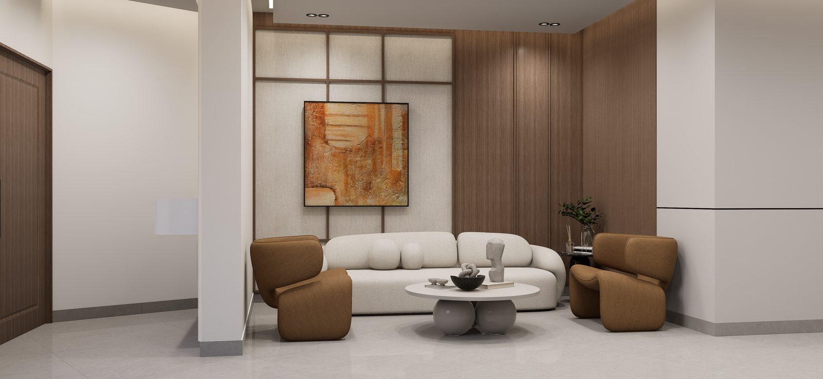 Circulación interior con luz natural por A. Guzman Studio
