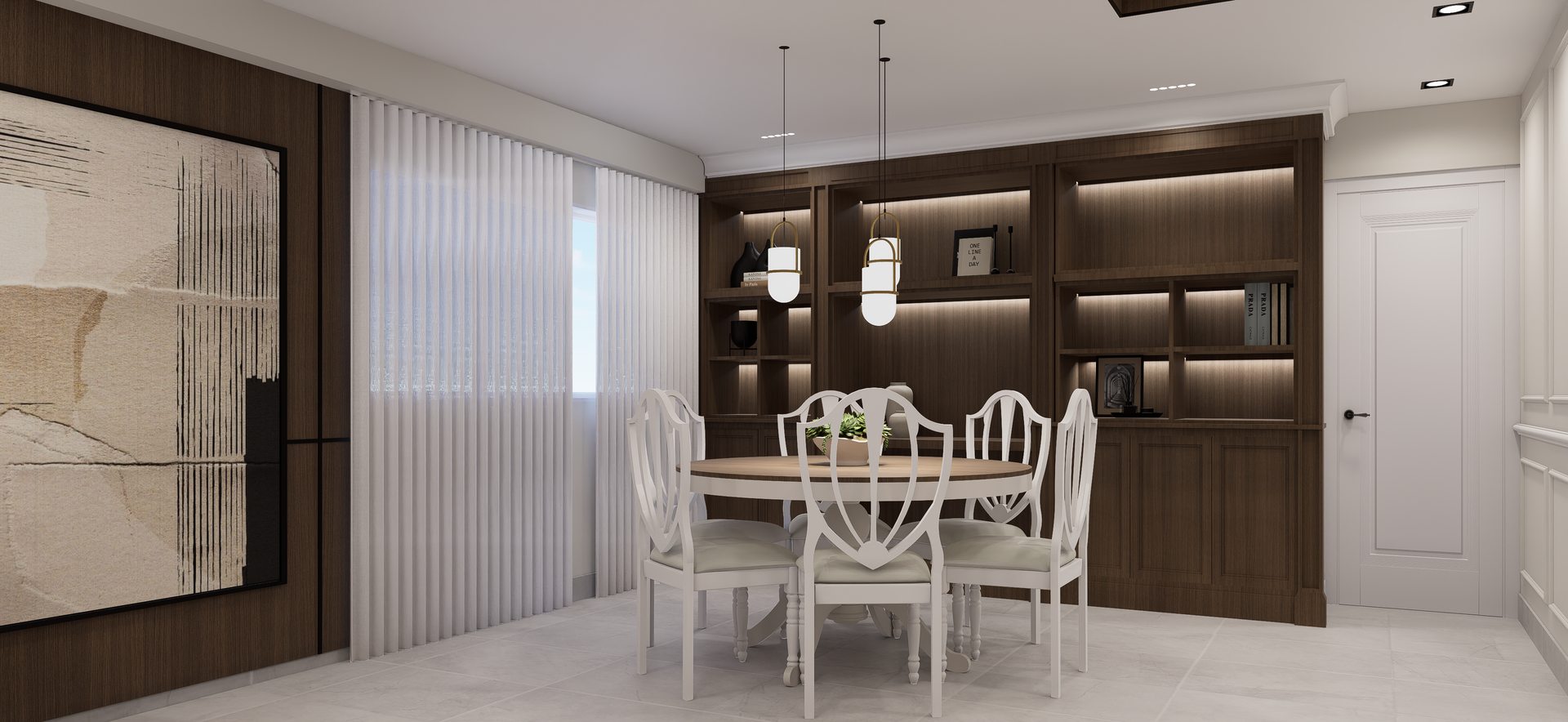 Sala de estar elegante en tonos cálidos por A. Guzman Studio
